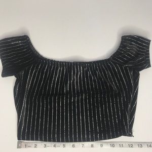 Forever21 Black Crop top With Sparkles